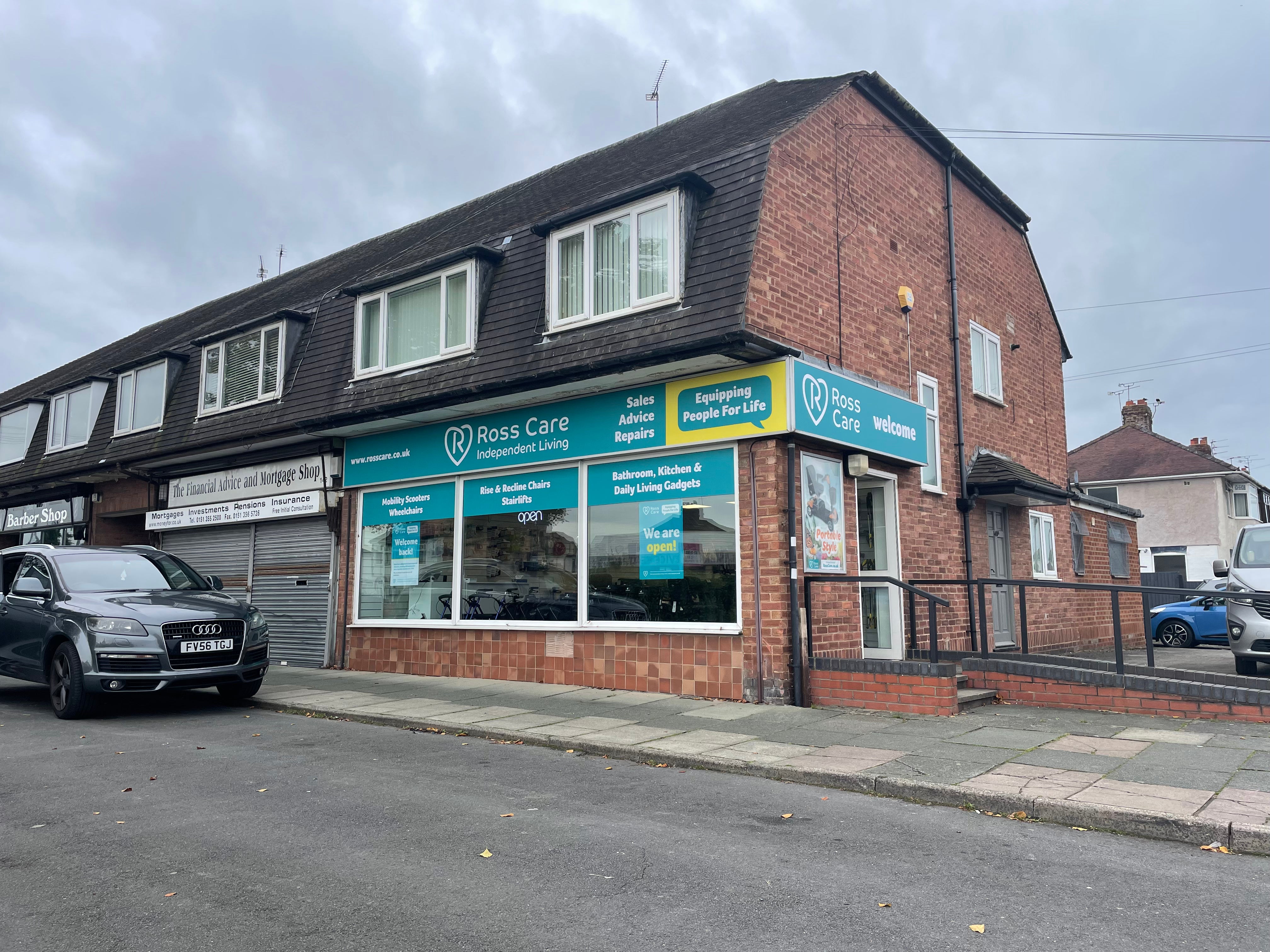 Photo of the Ellesmere Port Ross Care Independent Living retail shop's front window 