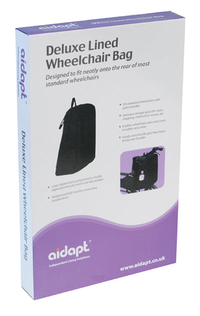 Deluxe Lined Wheelchair Bag Black