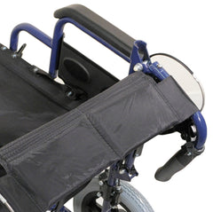 Wózek inwalidzki Deluxe z napędem, stalowy, niebieski