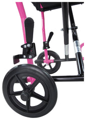 Steel Compact Transport Pink Wheelchair