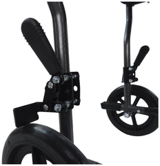 Aluminiowy kompaktowy transportowy czarny wózek inwalidzki