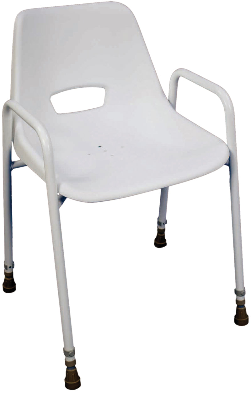 Przenośne krzesło prysznicowe Milton z możliwością sztaplowania