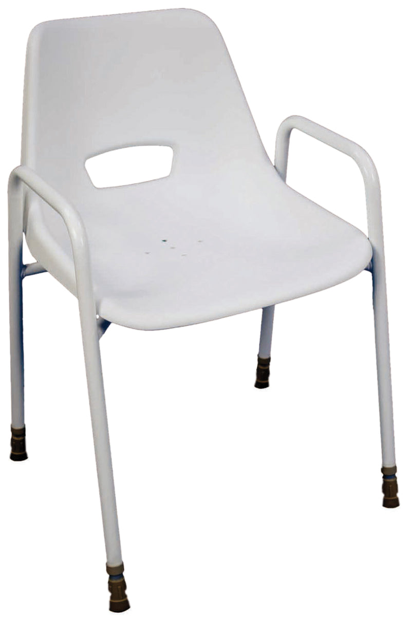 Milton Stackable Portable Shower Chair White