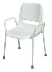 Przenośne krzesło prysznicowe Milton z możliwością sztaplowania – stała wysokość