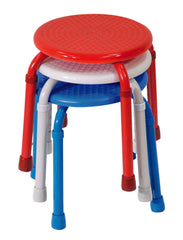 Wielofunkcyjny regulowany stołek w kolorze niebieskim