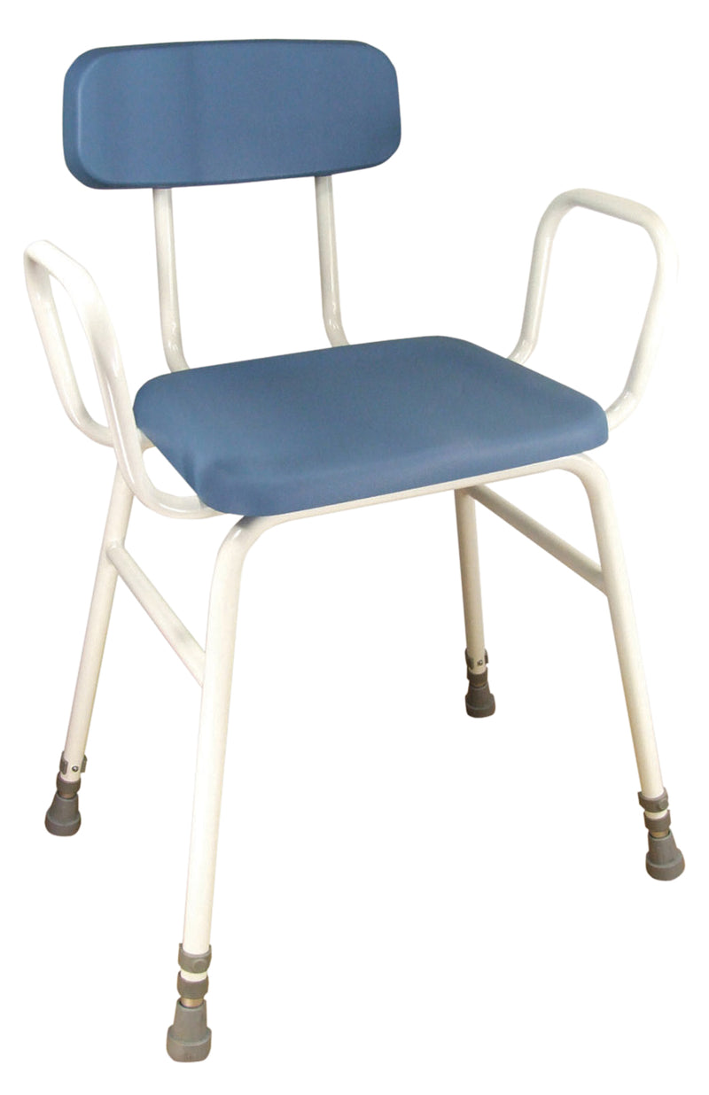 Astral Perching Stool With Arms and Padded Back