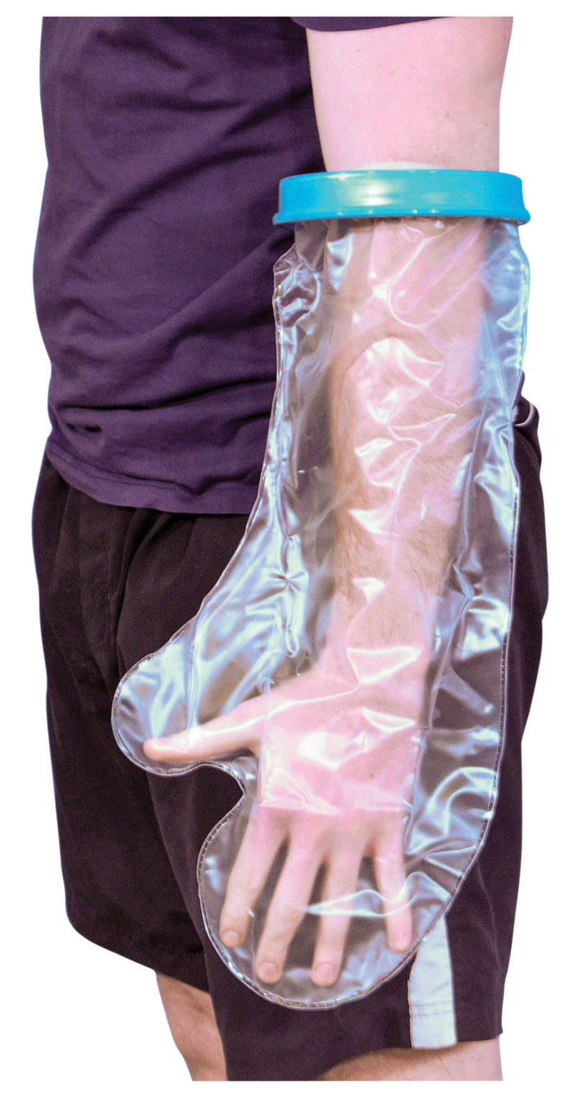 Wodoodporny ochraniacz na gips i bandaż do stosowania podczas prysznica/kąpieli (dla dorosłych – krótkie ramię)