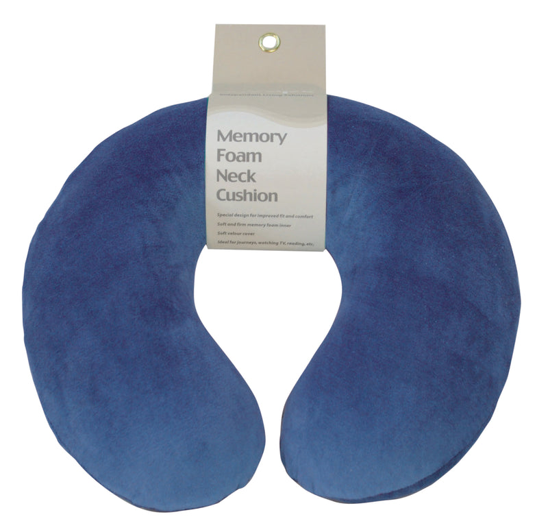 Memory Foam Neck Cushion Blue