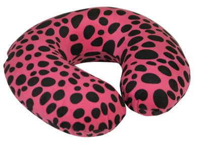 Memory Foam Neck Cushion Pink Leopard