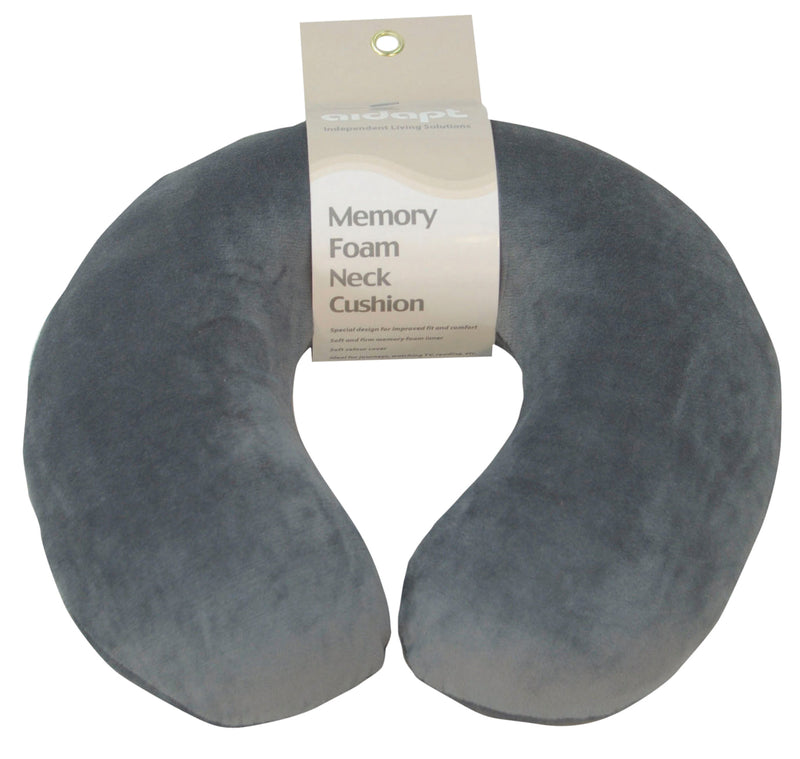 Memory Foam Neck Cushion Grey