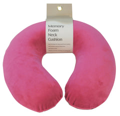 Memory Foam Neck Cushion Hot Pink