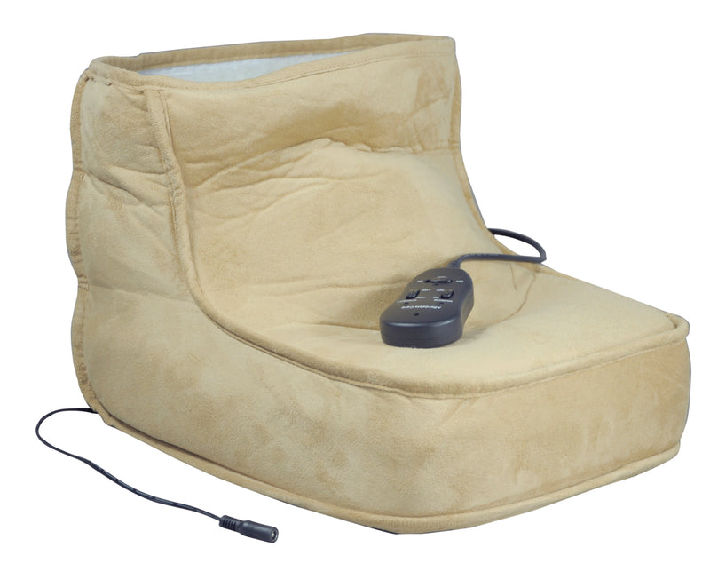 Electric Dual Speed Soft Massaging Beige Foot Boot with Heat