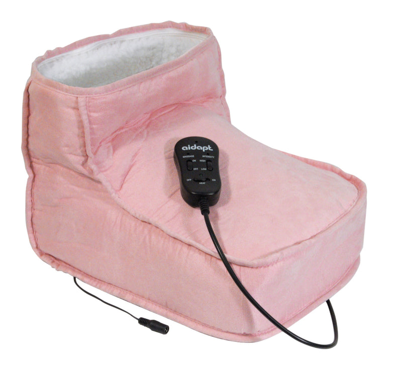 Electric Dual Speed Soft Massaging Pink Foot Boot with Heat