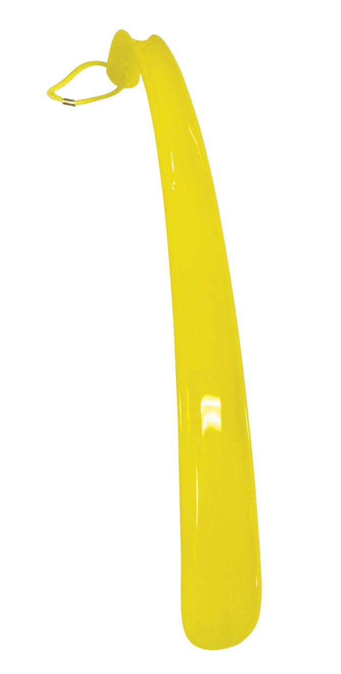 Plastikowa łyżka do butów w kolorze żółtym