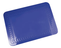 Tenura Silicone Rubber Blue Anti Slip Rectangular Mat 25.5x18.5 cm