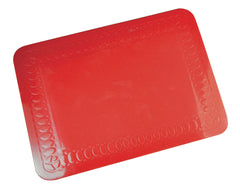 Tenura Silicone Rubber Red Anti Slip Rectangular Mat 25.5x18.5 cm