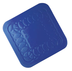Tenura Anti Slip Silicone Rubber Blue Square Coaster (Pack of 4)