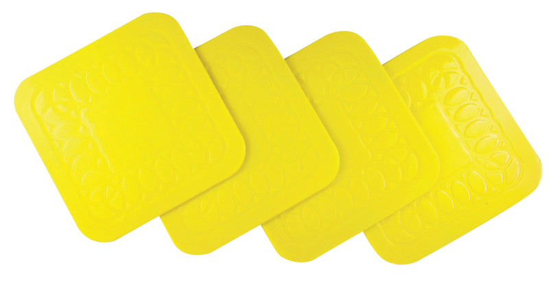 Antypoślizgowa podkładka silikonowa z żółtej gumy Tenura (4 sztuki w zestawie)