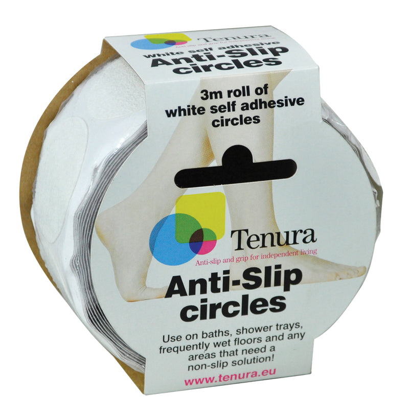 Tenura Aqua Safe Anti Slip Bath and Shower Discs - White