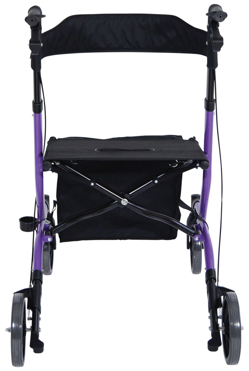 Deluxe Ultra Lightweight Folding 4 Wheeled Purple Rollator