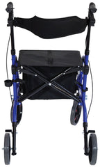 Duo Deluxe Blue Rollator and Transit Chair in One