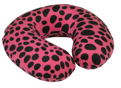 Spare Cover for Blue Memory Foam Neck Cushion Pink Leopard